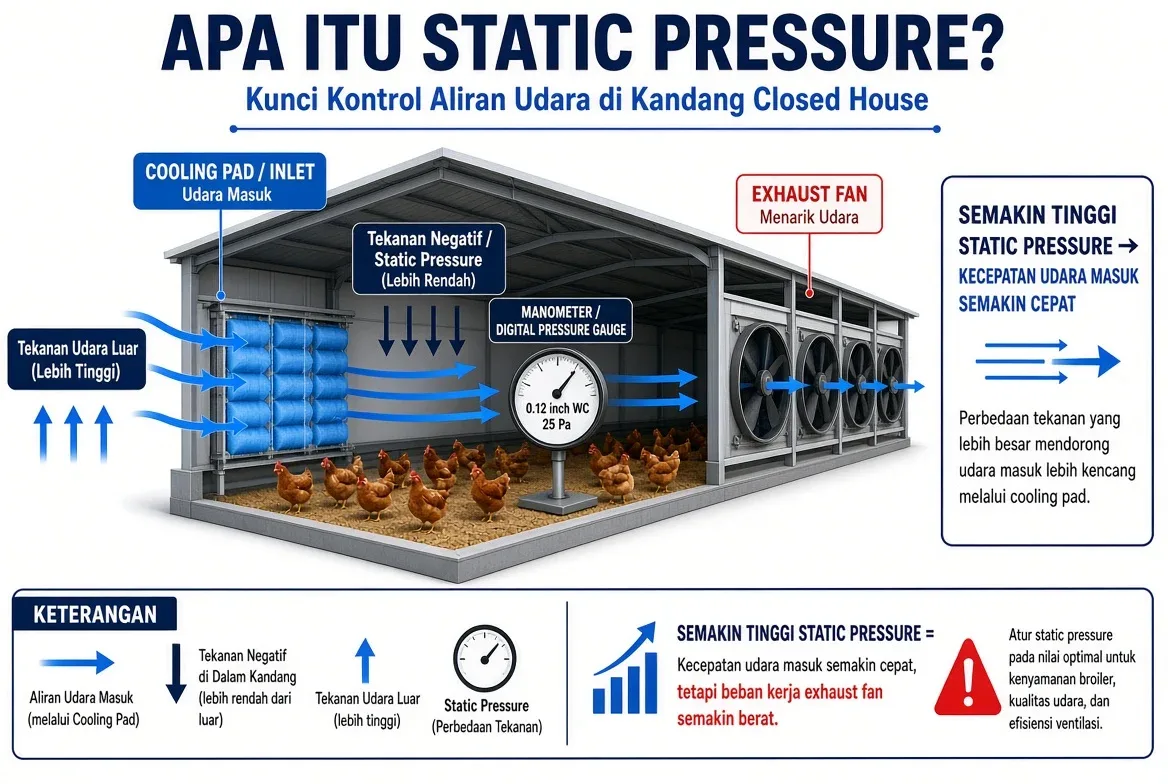 Apa Itu Static Pressure pada Closed House?